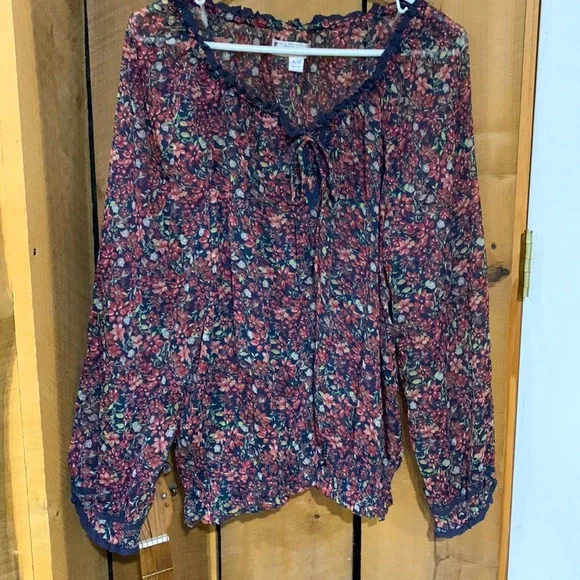 Decree Sheer Blouse - Picture 1 of 8